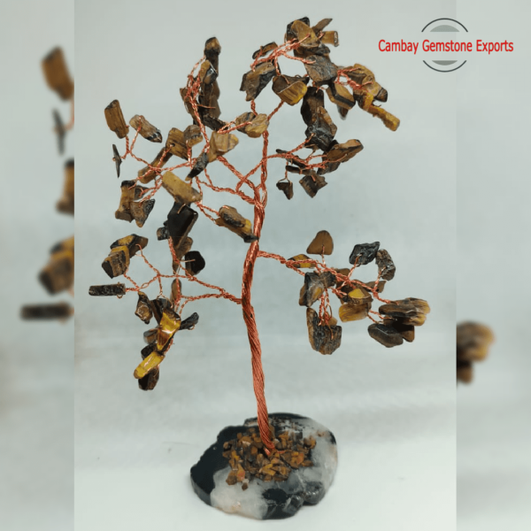 Tiger Eye Agate Stone Bonsai Tree