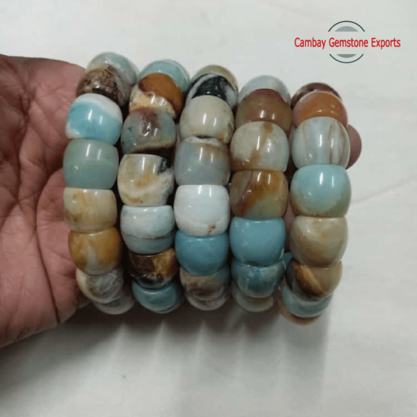 Aqua Terra Jasper Faceted Gemstone Bracelet