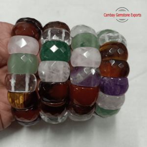 Natural Chakra Stone Faceted Bracelet