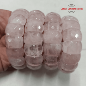 Rose Quartz Faceted Bracelet