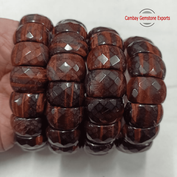 Blood Sandalwood Faceted Gemstone Bracelet