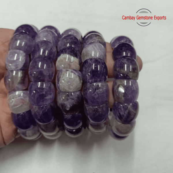 Purple Amethyst Faceted Gemstone Bracelet