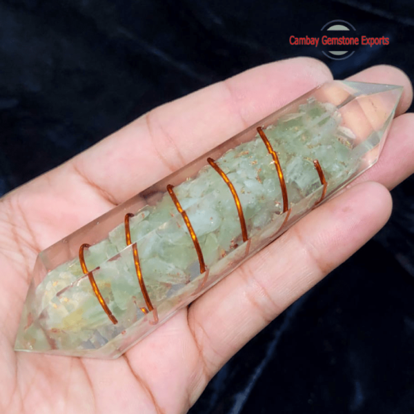 Garnierite Mix Stone Orgonite Wand