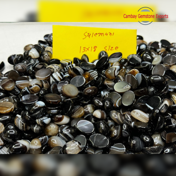 Black Agate Cabochons