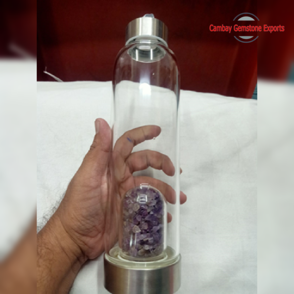 Amethyst Crystal Water Bottle