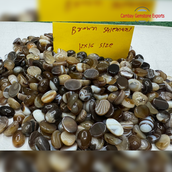 Brown Striped Agate Cabochons