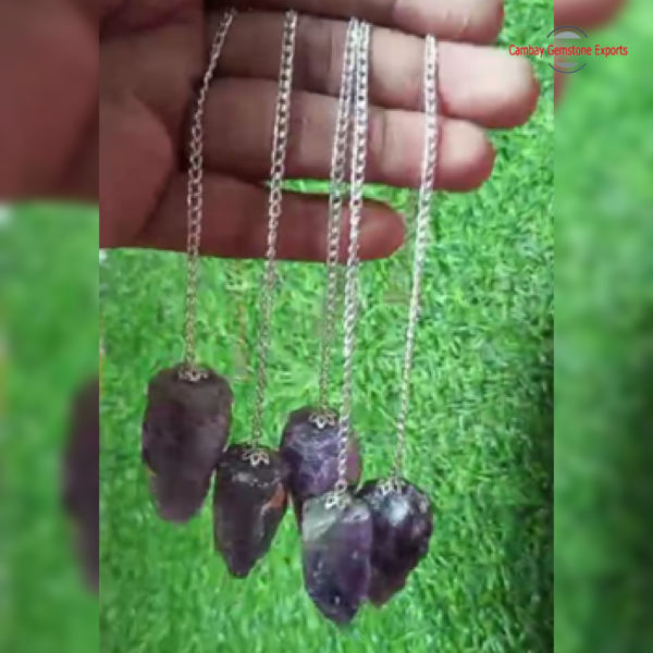 Black Rough Stone Pendulums