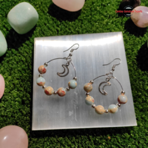 Gemstone Pearl Beads Earrings