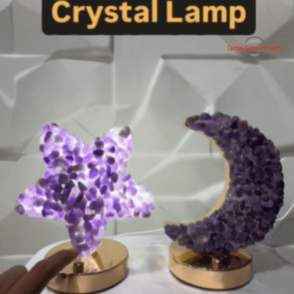 Purple Crystal Lamp