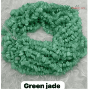 Green jade 33" Chips Necklaces