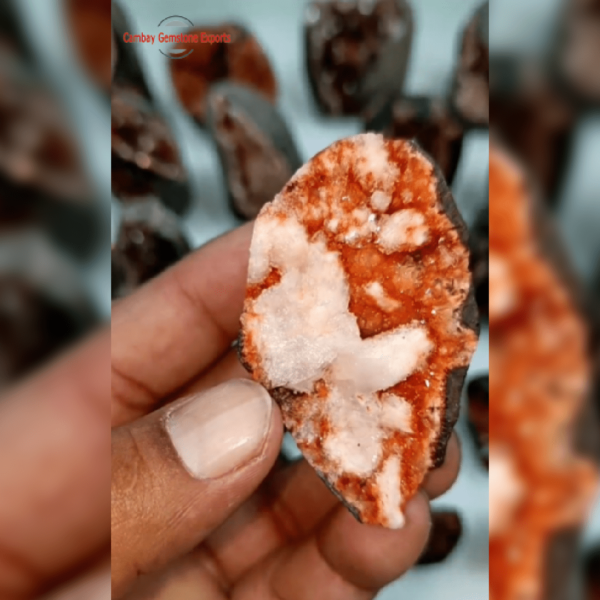 Red Chalcedony Geode Quartz