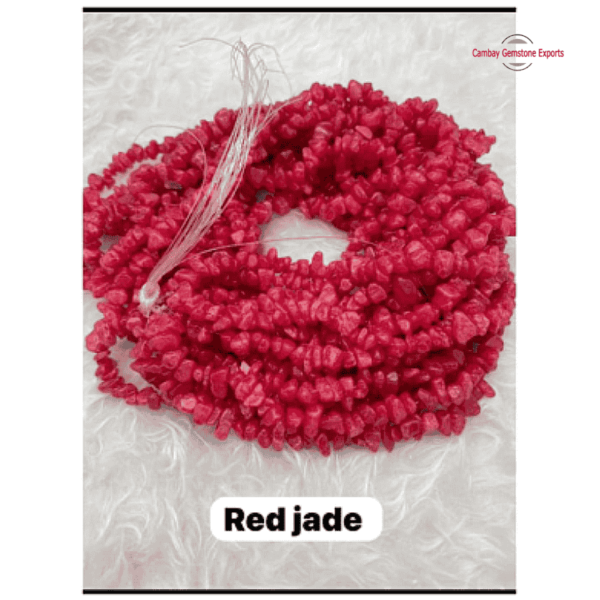 Red jade 33" Chips Necklaces