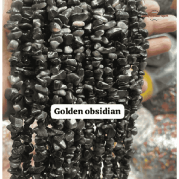 Golden Obsidian 33" Chips Necklaces