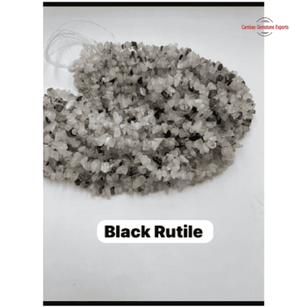 Black Rutile 33" Chips Necklaces