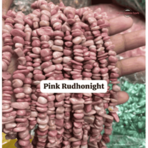 Pink rudhonight 33" Chips Necklaces