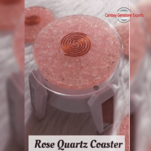 3" Rose Quartz Orgonite Coaster