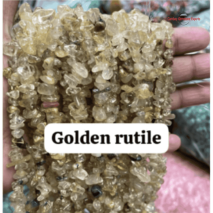 Golden rutile 33" Chips Necklaces