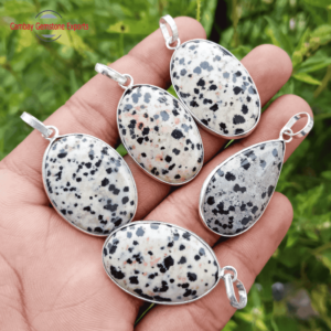 Dalmatian Jasper Cabochon Pendants