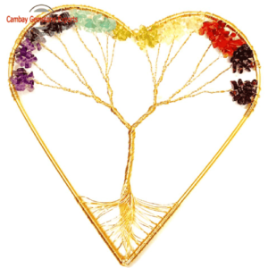 6" Chakra Tree Heart Shape Hanger