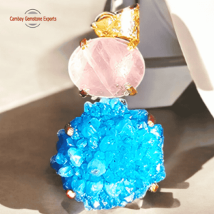 Aqua Aura Double Gems Stone