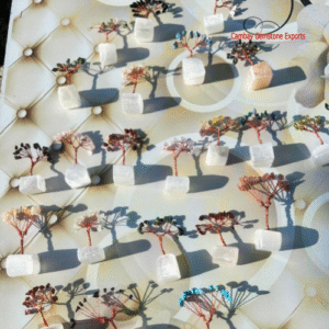 Selenite Gem Trees with All-Stone Chips