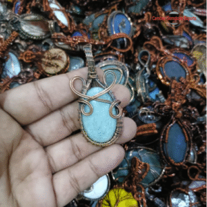 Antique Copper Cabochon Pendants #9