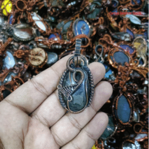 Antique Copper Cabochon Pendants #10