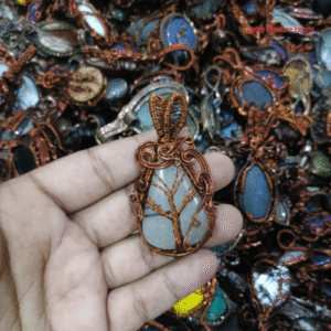 Antique Copper Cabochon Pendants #13