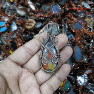 Antique Copper Cabochon Pendants #14