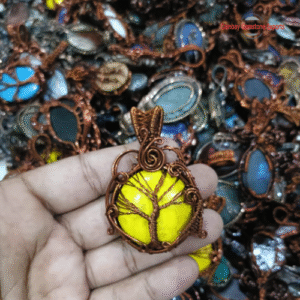 Antique Copper Cabochon Pendants #15