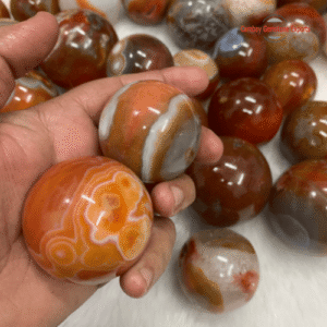 Carnelian Crystal Spheres