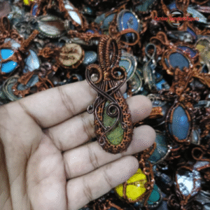 Antique Copper Cabochon Pendants #3
