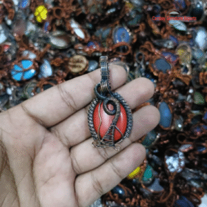 Antique Copper Cabochon Pendants #4