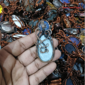 Antique Copper Cabochon Pendants #6