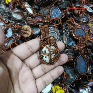 Antique Copper Cabochon Pendants #7