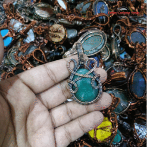 Antique Copper Cabochon Pendants #8