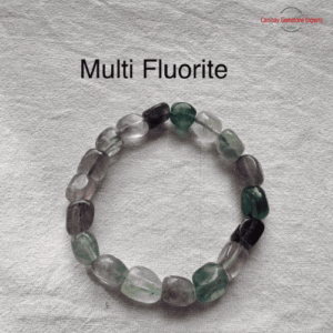 Multi Fluorite Tumbled Stone Bracelets