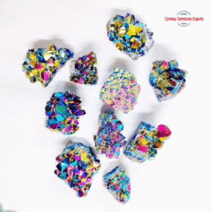 Rainbow Aura Coated Stone Cluster