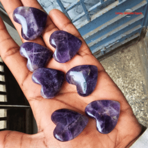 Amethyst Puffy Handmade Heart