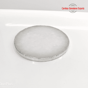 Natural White Agate Gemstone Round Shape Gemstone Plates