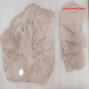 Natural Rose Quartz Plates AAA Quality Gemstone Plates Healing For Energy