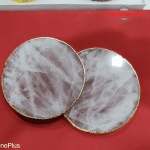Natural White Crystal Gemstone Plates Healing For Power Energy Plates