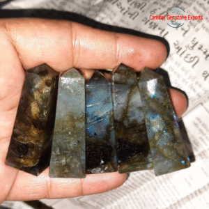 Natural Labradorite Multi Fire Obelisks Tower Point Showpieces For Home