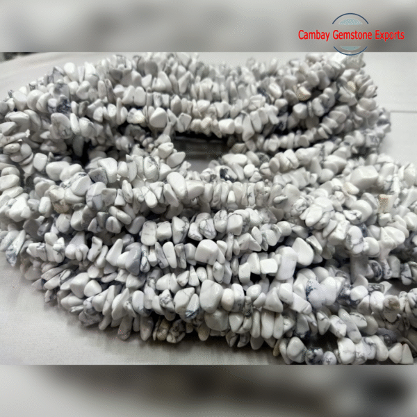 AAA Quality White Howlite Uncut Gemstone Beads Healing For Energy Beads