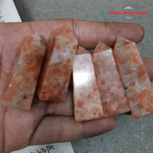 Natural Peach Moonstone Gemstone Tower Healing For Power Energy Tower