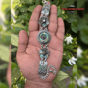 #7 Abalone Shell German Silver Bracelets