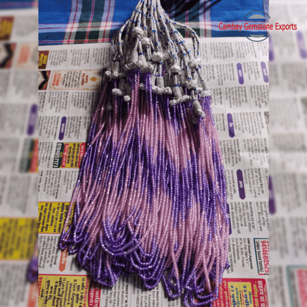 New-Project-10-min.png Pink Purple Round Faceted Strand Necklace