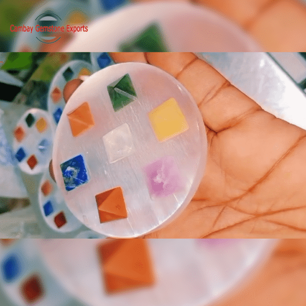 New-Project-10-min-7.png 7 Chakra Pyramid Set with Selenite Coaster