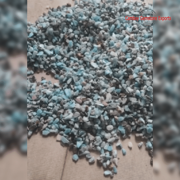 Natural Clear Crystal Larimar Stone Chips