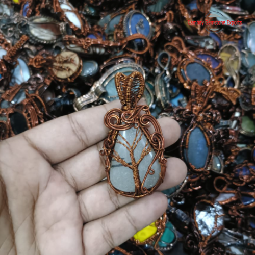 Antique Copper Cabochon Pendants #13